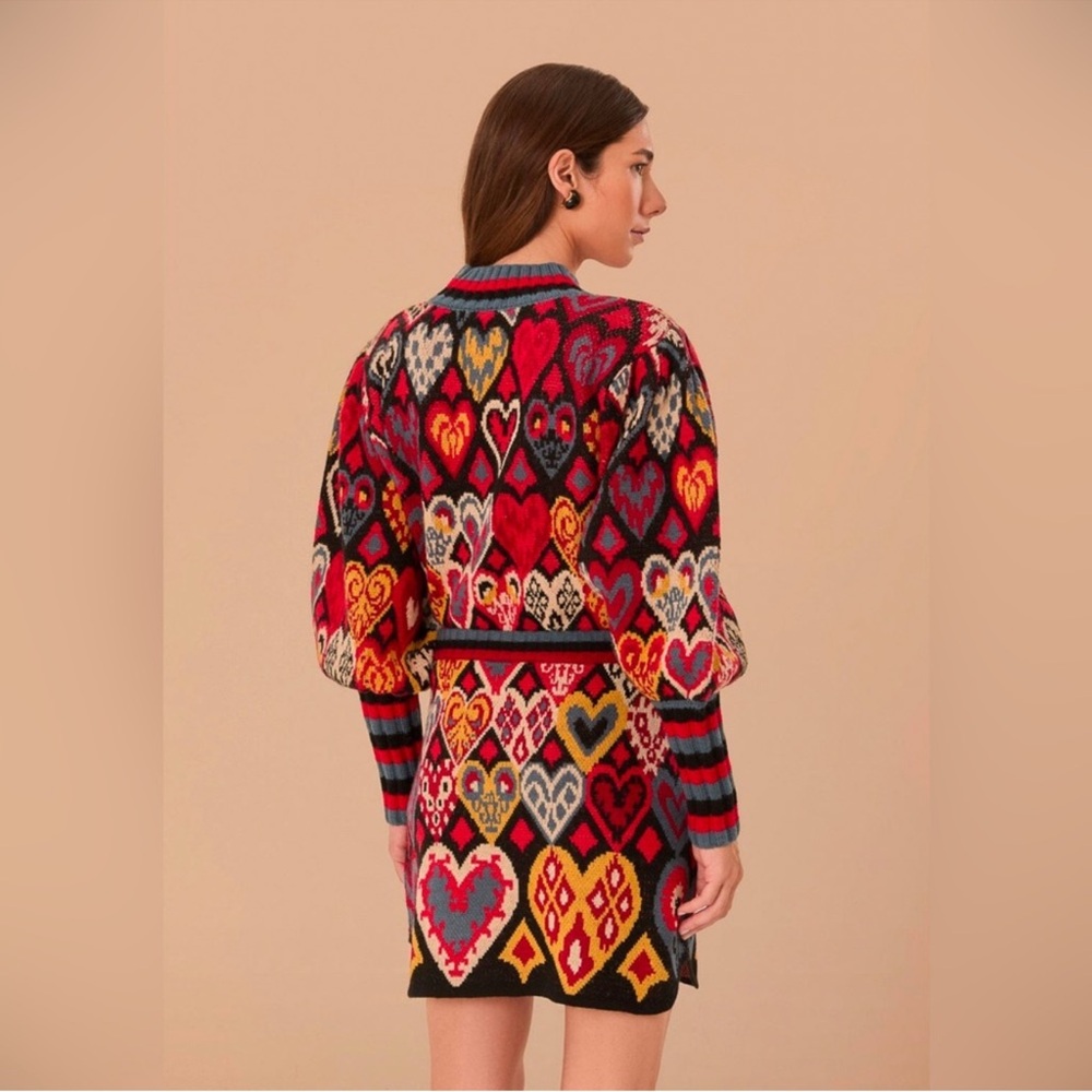 FARM Rio Multicolor Heart Pattern Mini Skirt - Picture 6 of 7
